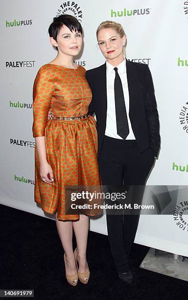 Actresses Ginnifer Goodwin and Jennifer Morrison attend The Paley Center For Media's PaleyFest 2012 Honoring "Once Upon A Time" at the Saban Theatre...