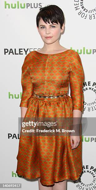 Actress Ginnifer Goodwin attends The Paley Center For Media's PaleyFest 2012 Honoring "Once Upon A Time" at the Saban Theatre on March 4, 2012 in...