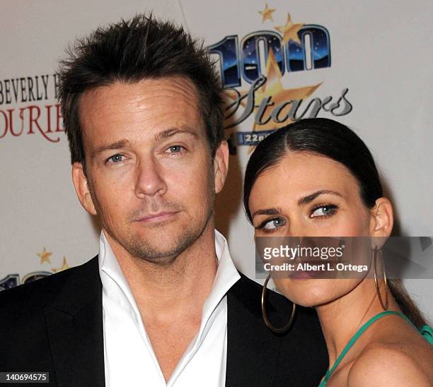 Actor Sean Patrick Flanery and Playboy playmate Lauren Hill arrive for Norby Walters' 22nd Annual Night Of 100 Stars Oscar Viewing Gala held at The...