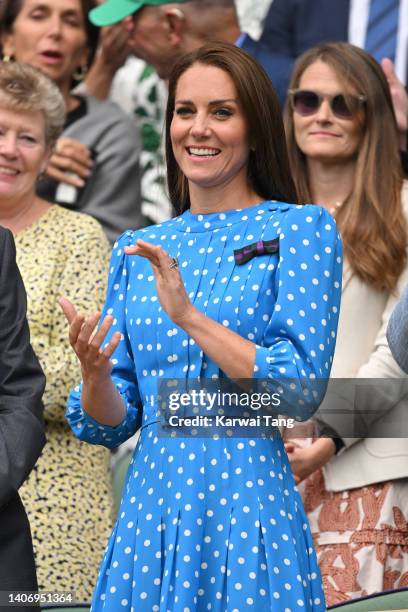 Catherine, Duchess of Cambridge at All England Lawn Tennis and Croquet Club on July 05, 2022 in London, England.