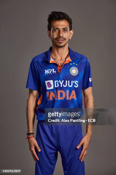 Yuzvendra Chahal of India poses during a portrait session at The Rose Bowl on July 05, 2022 in Southampton, England.