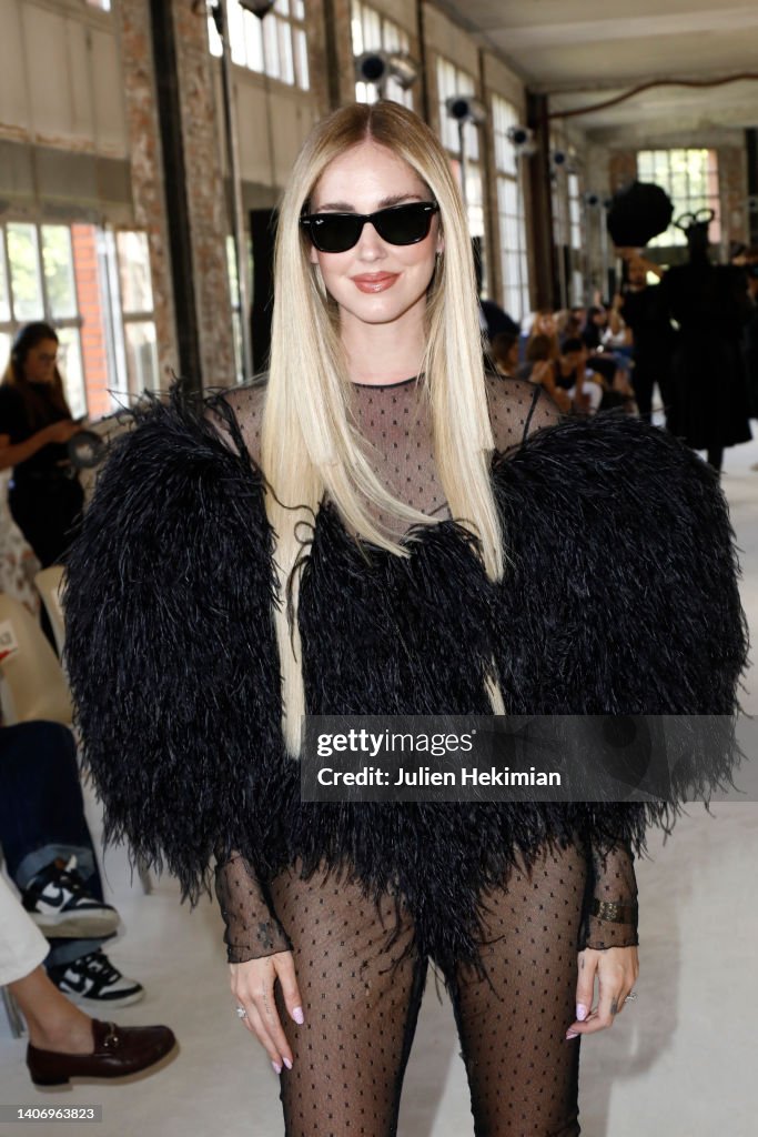 Chiara Ferragni attends the Alexandre Vauthier Haute Couture Fall