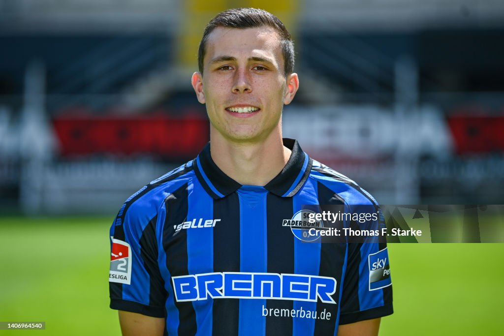 Ron Schallenberg of SC Paderborn 07 poses during the team
