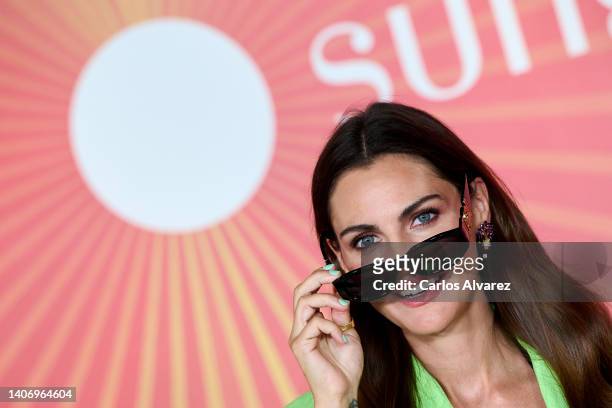 Spanish actress Amaia Salamanca presents the new 'Find Every Shade Of You' advertising campaign by Sunglass Hut at the Bless Hotel Madrid on July 05,...