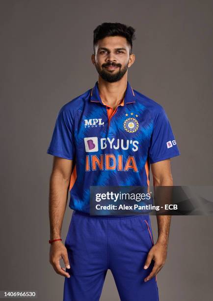Ruturaj Gaikwad of India poses during a portrait session at The Rose Bowl on July 05, 2022 in Southampton, England.