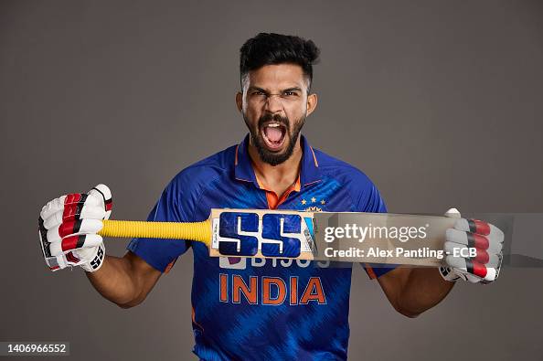 Cricketr Rituraj Ruturaj Gaikwad of India poses during a portrait session at The Rose ...