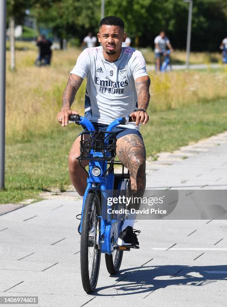 Gabriel Jesus of Arsenal during the Arsenal Training Session at Adidassler Sportplatz on July 05, 2022 in Herzogenaurach, Germany.