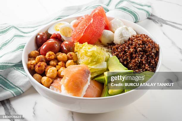 healthy bowl - buddha bowl stock-fotos und bilder