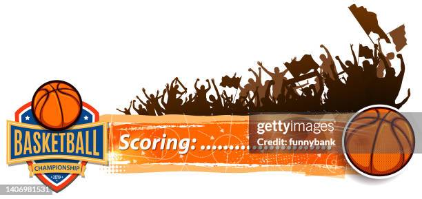 stockillustraties, clipart, cartoons en iconen met scoring - basketball competition