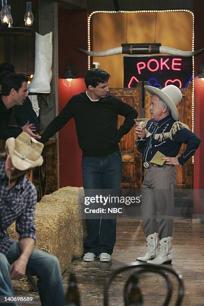Cowboys and Iranians" Episode 17 -- Pictured: Eric McCormack as Will Truman, Sean Hayes as Jack McFarland, Leslie Jordan as Beverley Leslie -- Photo...