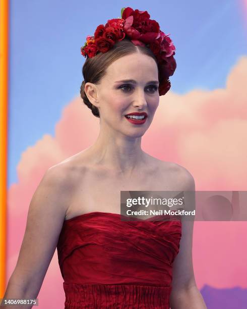 Natalie Portman attends the UK Gala screening of "Thor: Love and Thunder" on July 05, 2022 in London, England.