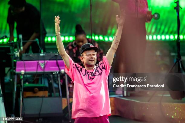 Damon Albarn of Gorillaz performs at Arena di Verona on July 05, 2022 in Verona, Italy.