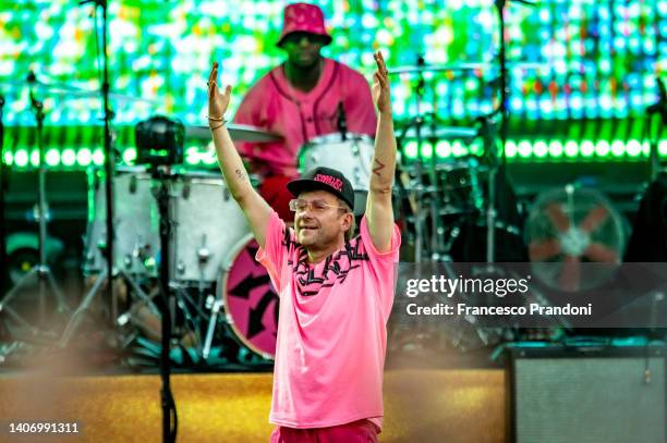 Damon Albarn of Gorillaz performs at Arena di Verona on July 05, 2022 in Verona, Italy.