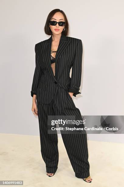 Chriselle Lim attends the Alexandre Vauthier Haute Couture Fall Winter 2022 2023 show as part of Paris Fashion Week on July 05, 2022 in Paris, France.