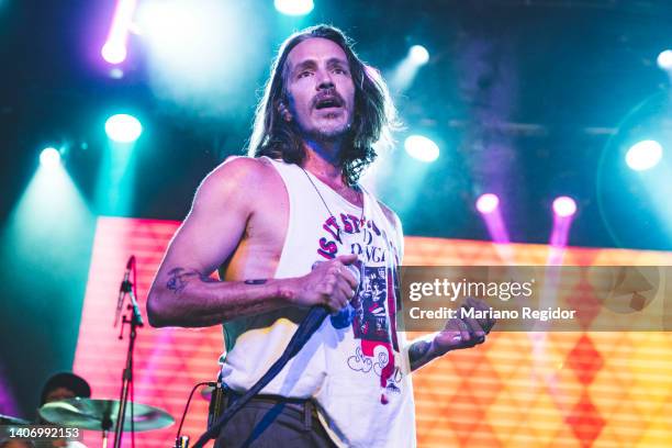 Brandon Boyd of the American rock band Incubus performs on stage at La Riviera on July 05, 2022 in Madrid, Spain.