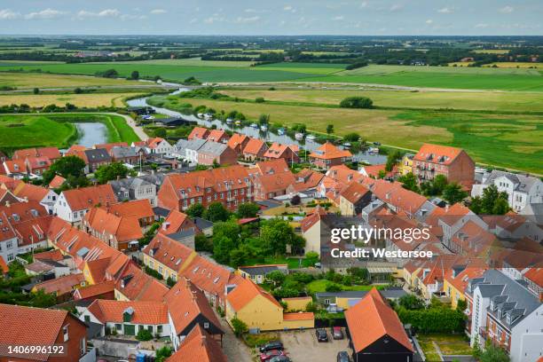 marsh land in denmark - denmark skyline stock pictures, royalty-free photos & images