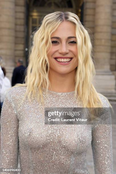 Singer Pixie Lott attends the Celia Kritharioti Haute Couture Fall Winter 2022 2023 show as part of Paris Fashion Week At Monnaie De Paris on July...