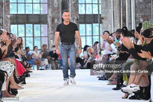 Fashion designer Alexandre Vauthier walks the runway during the Alexandre Vauthier Haute Couture Fall Winter 2022 2023 show as part of Paris Fashion...