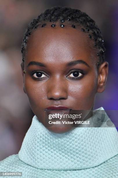 Model walks the runway during the Alexis Mabille Haute Couture Fall/Winter 2022-2023 fashion show as part of the Paris Haute Couture Week on July 5,...