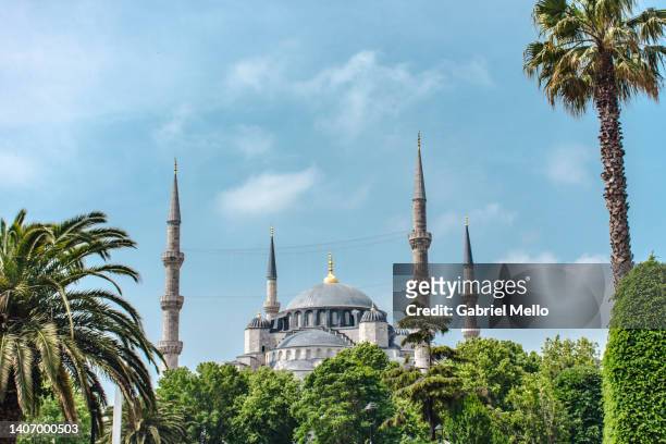 sultan ahmed mosque in istanbul - bosphorus stockfoto's en -beelden