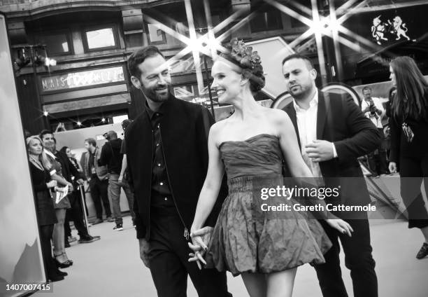 Natalie Portman and husband Benjamin Millepied attend the UK Gala Screening of Marvel Studios' Thor: Love and Thunder at Odeon Luxe Leicester Square...