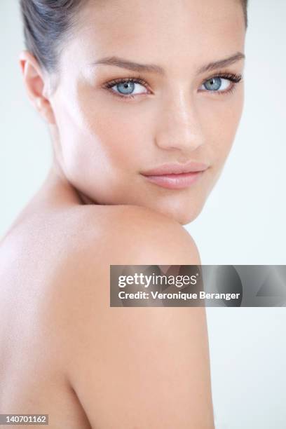 woman's beauty portrait - pessoas bonitas imagens e fotografias de stock