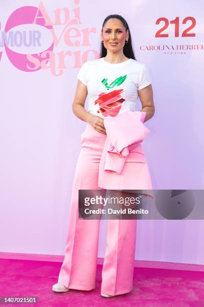 Singer Rosa Lopez attends the 20th anniversary party of 'Glamour' magazine at the Zarzuela racetrack on July 05, 2022 in Madrid, Spain.