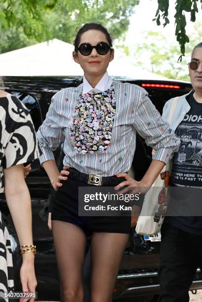 Marion Cotillard attends the Chanel Couture Fall Winter 2022 2023 show as part of Paris Fashion Week on July 05, 2022 in Paris, France.