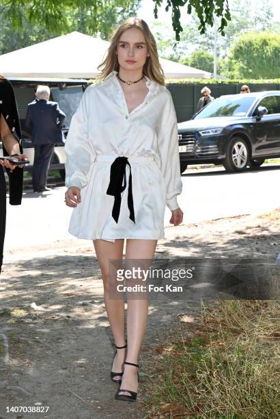 Olivia DeJonge attends the Chanel Couture Fall Winter 2022 2023 show as part of Paris Fashion Week on July 05, 2022 in Paris, France.