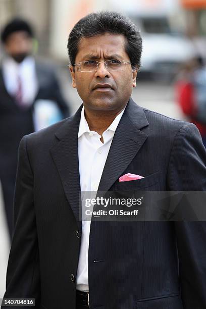 Lalit Modi, a former Commissioner of Indian Premier League cricket, arrives at the High Court on March 5, 2012 in London, England. Ex-New Zealand...