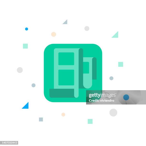 fotografische film flache ikone - bildarchiv stock-grafiken, -clipart, -cartoons und -symbole