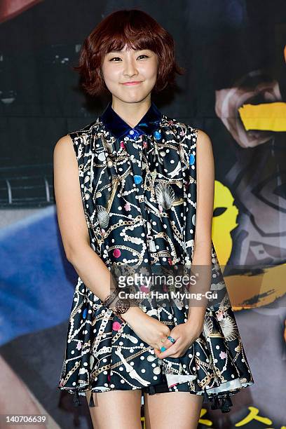 South Korean actress Jung Yoo-Mi attends a press conference to promote SBS drama 'Rooftop Prince' at Lotte Hotel on March 05, 2012 in Seoul, South...