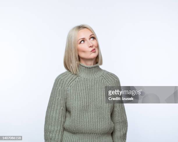 Older Woman Wearing Sweater Photos and Premium High Res Pictures ...