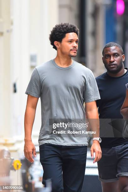 Trevor Noah seen out and about in Manhattan on July 05, 2022 in New York City.