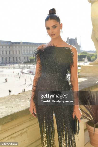 Taylor Hill attends the David Yurman Paris Flagship Grand Opening at Louvre on July 05, 2022 in Paris, France.