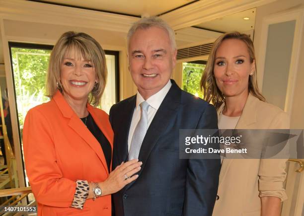 Ruth Langsford, Eamonn Holmes and Isabel Webster attend The TRIC Awards 2022 at The Grosvenor House Hotel on July 06, 2022 in London, England.