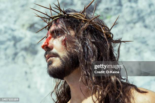 jesus christ - coroa de espinhos imagens e fotografias de stock
