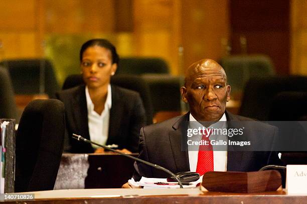 Suspended National Police Commissioner General Bheki Cele and his wife Thembeka Ngcobo at the Board of Inquiry's probe into allegations of misconduct...