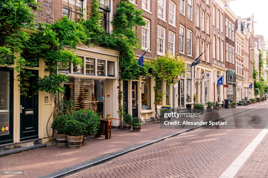 Street in Negen Straatjes neighbourhood in Amsterdam, Netherlands