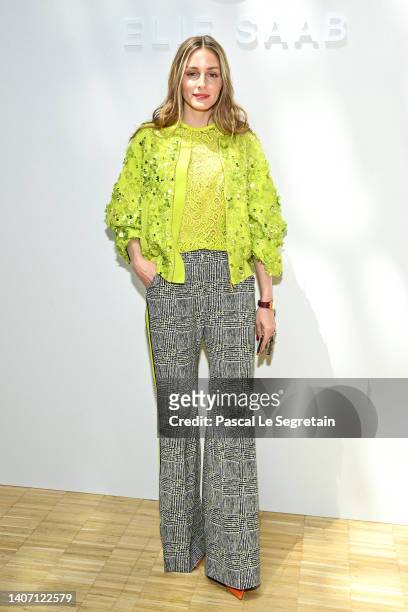 Olivia Palermo attends the Elie Saab Haute Couture Fall Winter 2022 2023 show as part of Paris Fashion Week on July 06, 2022 in Paris, France.