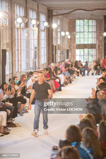 Fashion designer Alexandre Vauthier walks the runway during the Alexandre Vauthier Haute Couture Fall/Winter 2022-2023 fashion show as part of the...