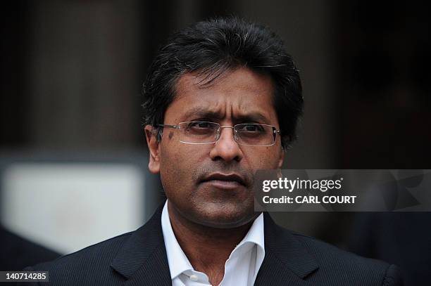 Ex-chairman of India's cricket IPL, Lalit Modi, leaves the High Court in central London on March 5 after a hearing in a libel case brought against...