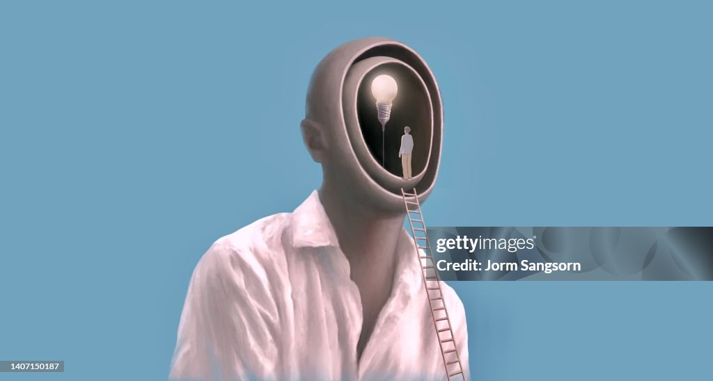 Concept Idea Art Of Brain Success And Thinking Surreal Conceptual ...