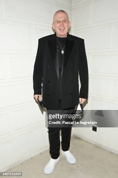 Jean-Paul Gaultier attends the Jean-Paul Gaultier Haute Couture Fall Winter 2022 2023 show as part of Paris Fashion Week on July 06, 2022 in Paris,...