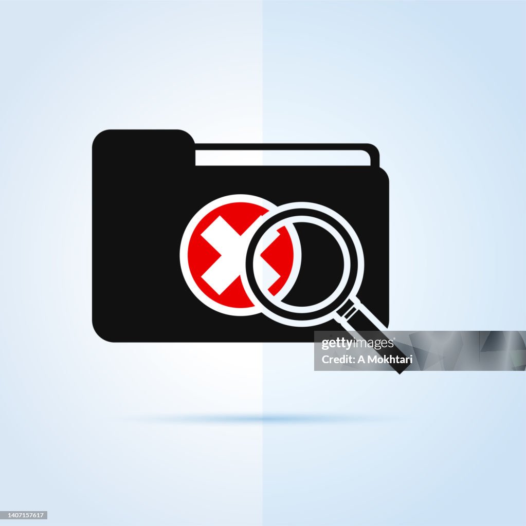 Error Check Image Folder Check With Error Cross High-Res Vector Graphic - Getty Images