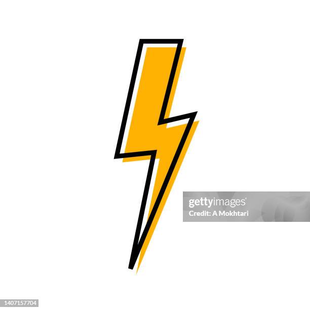 lightning icon. - lightning icon stock illustrations