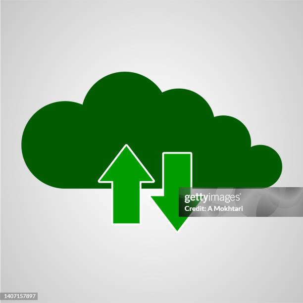 stockillustraties, clipart, cartoons en iconen met cloud computing. - cloud opslag