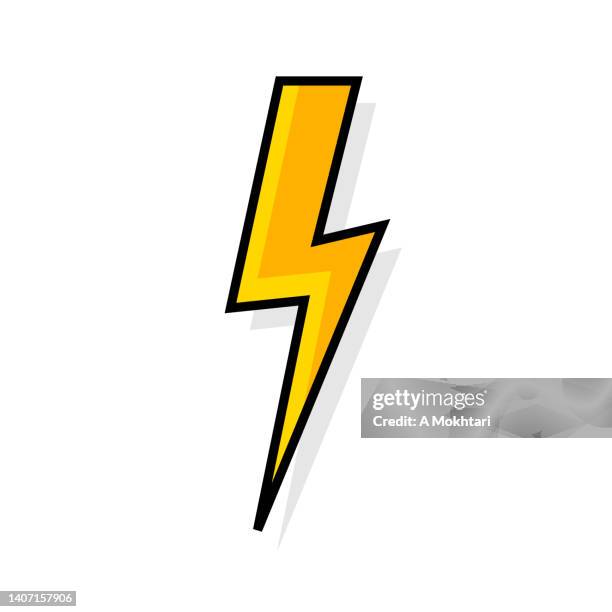 lightning icon. - offbeat stock illustrations