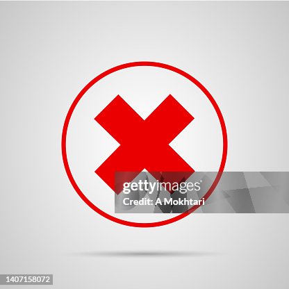 Error cross icon. Error cross icon.