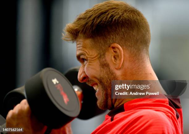 Adrian of Liverpool during a pre-season training session at AXA Training Centre on July 06, 2022 in Kirkby, England.